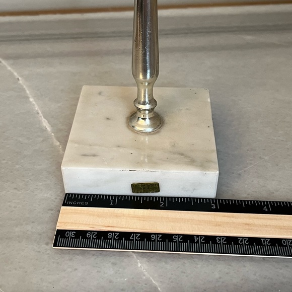 Crystal Cut Glass Dish Marble Pedestal Made In Italy Vintage - Picture 7 of 8